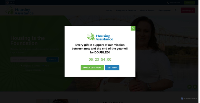 Security scan screenshot of https://haconcapecod.org/