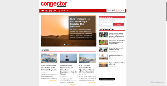 Security scan screenshot of https://connector.ae