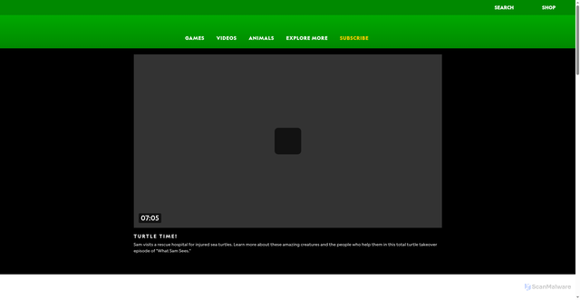Security scan screenshot of https://www.natgeokids.com