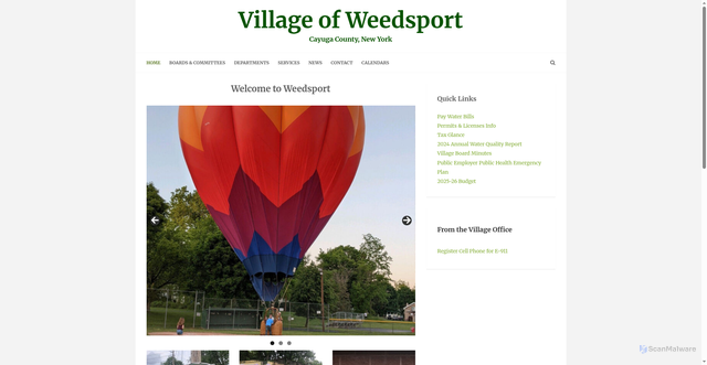 Security scan screenshot of https://weedsport.gov/