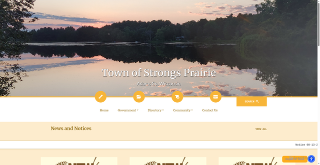 Security scan screenshot of https://strongsprairie.gov/