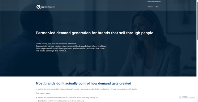 Security scan screenshot of https://approachguides.com
