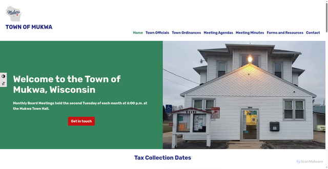 Security scan screenshot of https://mukwa.gov/