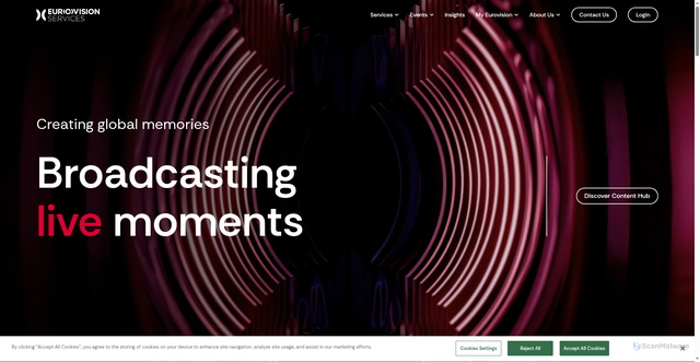 Security scan screenshot of https://www.eurovisionservices.com/