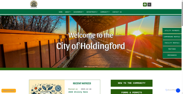 Security scan screenshot of https://holdingford.gov/