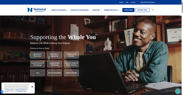 Security scan screenshot of https://nu.edu