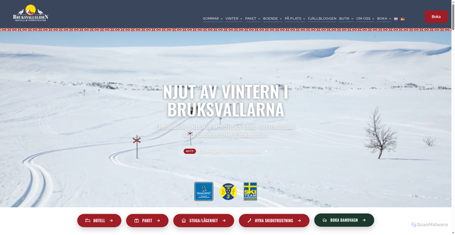 Security scan screenshot of https://bruksvallsliden.se