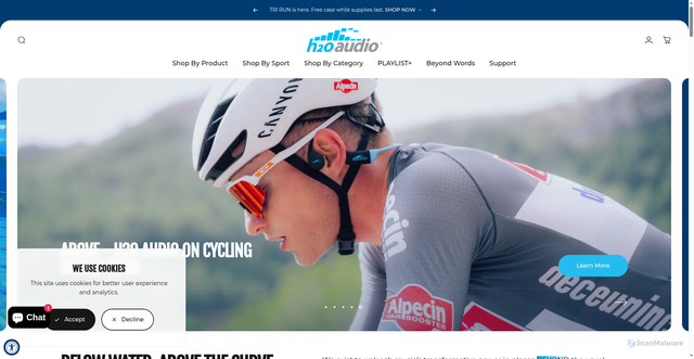 Security scan screenshot of https://h2oaudio.com