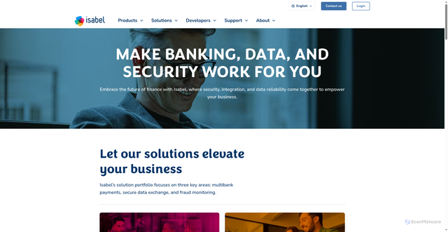 Security scan screenshot of https://seven.isabel.eu