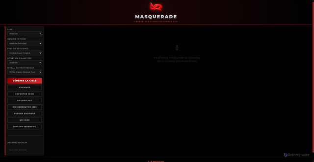 Security scan screenshot of https://masquerade-q3fw61frdm.edgeone.app/