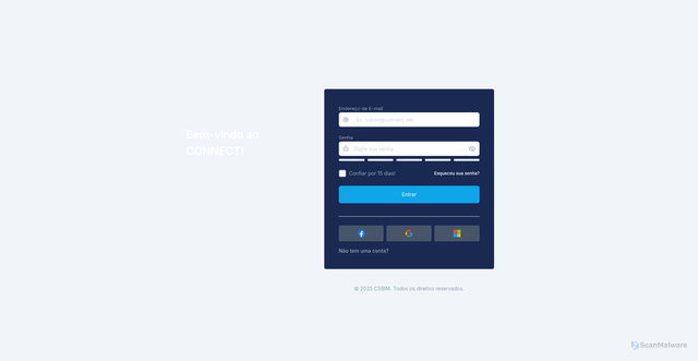 Security scan screenshot of https://csbim-connect.web.app/