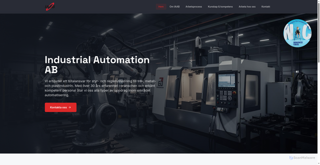 Security scan screenshot of https://industrialautomation.se