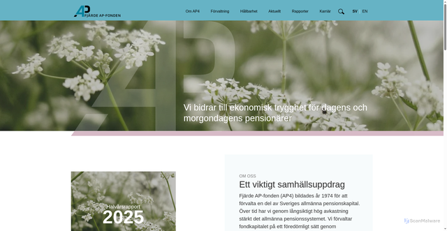Security scan screenshot of https://www.ap4.se/