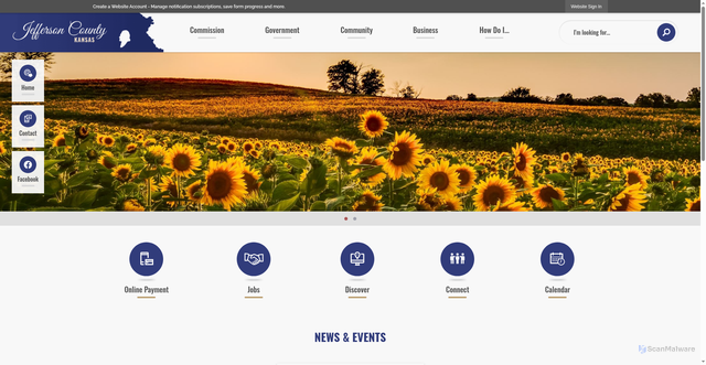 Security scan screenshot of https://jfcountyks.com