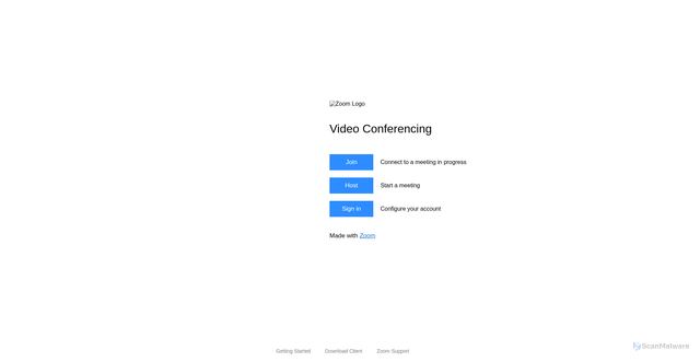 Security scan screenshot of https://attend.zoom.us