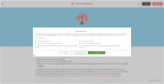 Security scan screenshot of https://touringplans.com/disneyland-resort/tickets