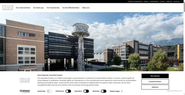 Security scan screenshot of https://noi.bz.it/de