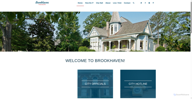 Security scan screenshot of https://brookhaven-ms.gov/