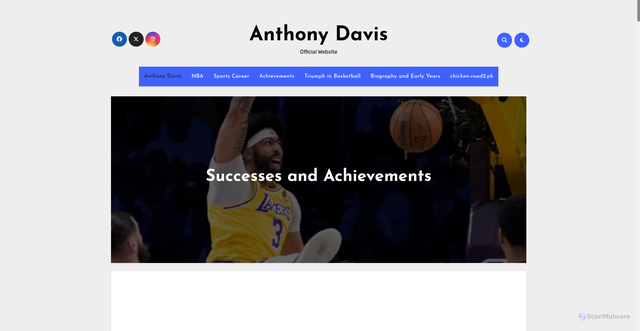 Security scan screenshot of https://anthony-davis.com/