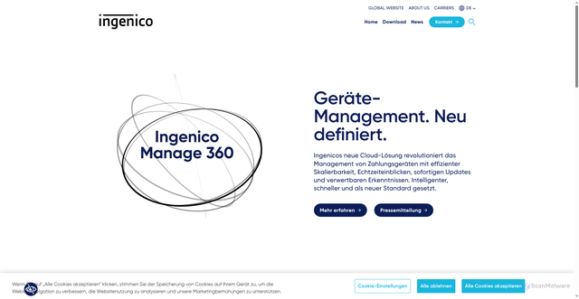 Security scan screenshot of https://ingenico.com
