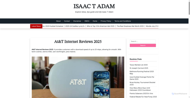 Security scan screenshot of https://isaactadam.pages.dev/iplzr-att-internet-reviews-2025-knhua/