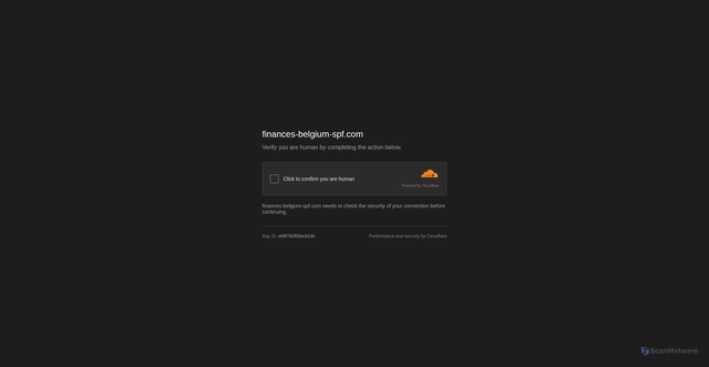 Security scan screenshot of https://finances-belgium-spf.com/antibot/captcha.php