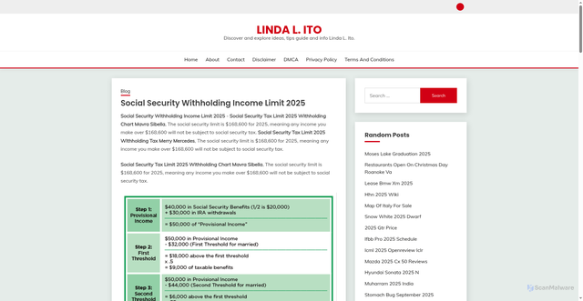 Security scan screenshot of https://lindalito.pages.dev/edhm-social-security-withholding-income-limit-2025-krozc/