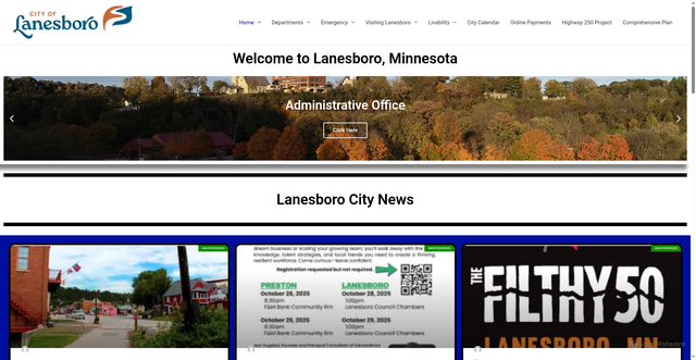 Security scan screenshot of https://lanesboro-mn.gov/
