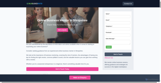 Security scan screenshot of https://onlinebusinessmentor.co.uk/near-me/shropshire/
