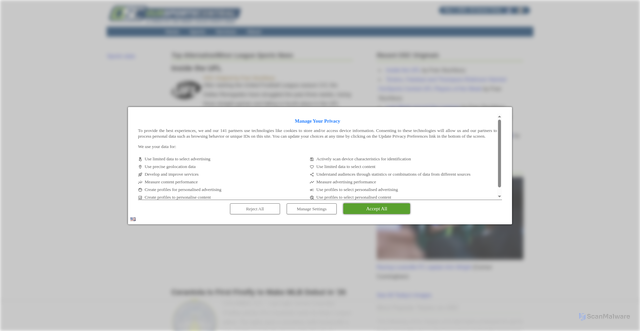 Security scan screenshot of https://www.oursportscentral.com