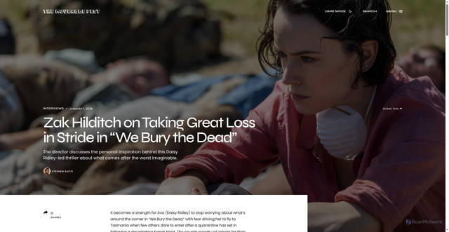 Security scan screenshot of https://moveablefest.com/zak-hilditch-we-bury-the-dead/