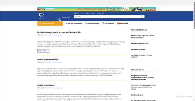 Security scan screenshot of https://tongkhodienmaythinhphat.com