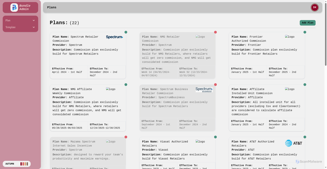 Security scan screenshot of https://bundle-admin.vercel.app/