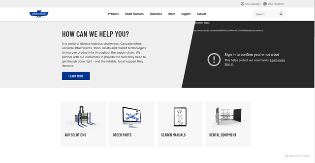 Security scan screenshot of https://cascorp.com
