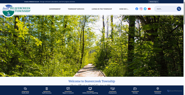 Security scan screenshot of https://beavercreektwpohio.gov/