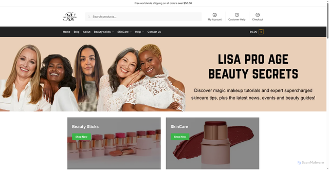 Security scan screenshot of https://a-beautifulwoman.net/