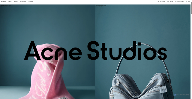Security scan screenshot of https://www.acnestudios.com