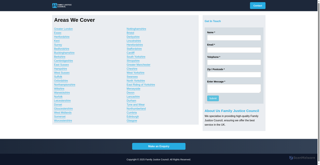 Security scan screenshot of https://family-justice-council.org.uk/