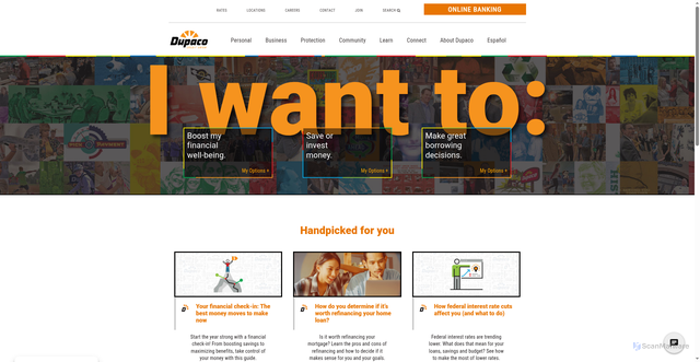 Security scan screenshot of https://dupaco.com