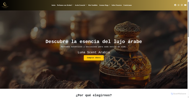 Security scan screenshot of https://lunascent.pages.dev/index.html