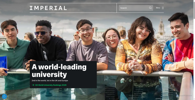 Security scan screenshot of https://www.imperial.ac.uk/