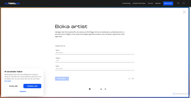 Security scan screenshot of https://winterslap.se