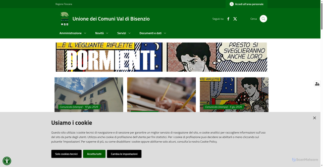 Security scan screenshot of https://www.bisenzio.it