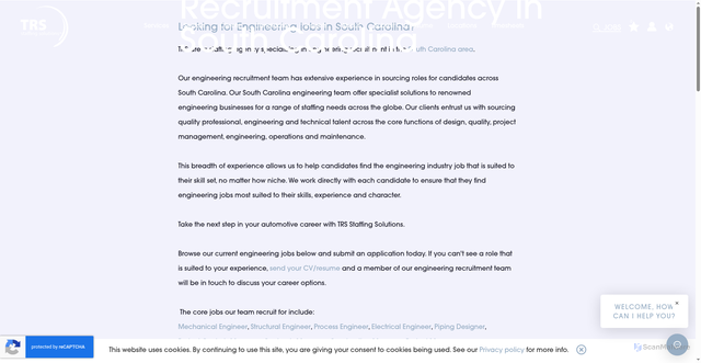 Security scan screenshot of https://www.trsstaffing.com/engineering-staffing-and-recruitment-agency-in-south-carolina