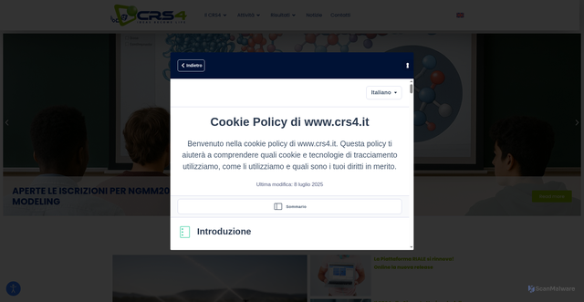 Security scan screenshot of https://www.crs4.it/