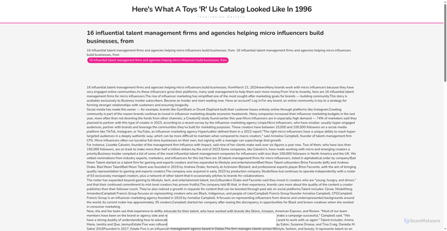 Security scan screenshot of https://gattewayhugo-2s1c0zr7xs.edgeone.app/17835-16-influential-talent-management-firms-and-agencies-helping-micro-influencers-build-businesses-from.html
