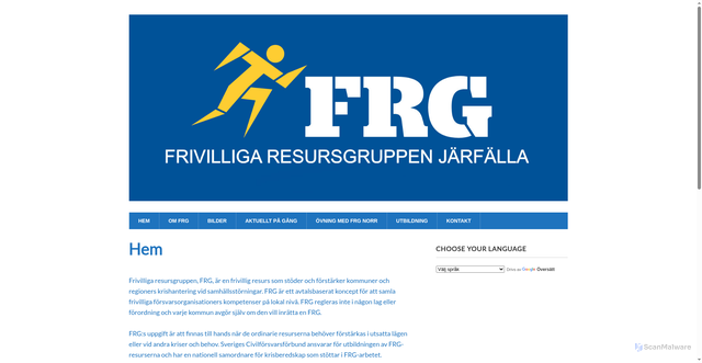 Security scan screenshot of https://frgjarfalla.se