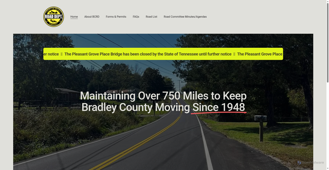 Security scan screenshot of https://www.bradleycountytnroaddept.gov/