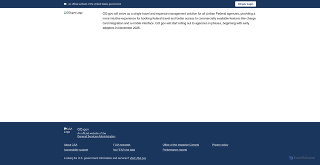 Security scan screenshot of https://go.gov/