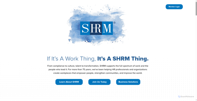 Security scan screenshot of https://www.shrm.org